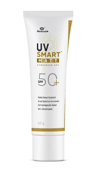 UV smart matt sunscreen gel SPF 50+  PA 50G