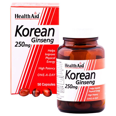 Health Aid Korean Ginseng 250mg 50 Caps