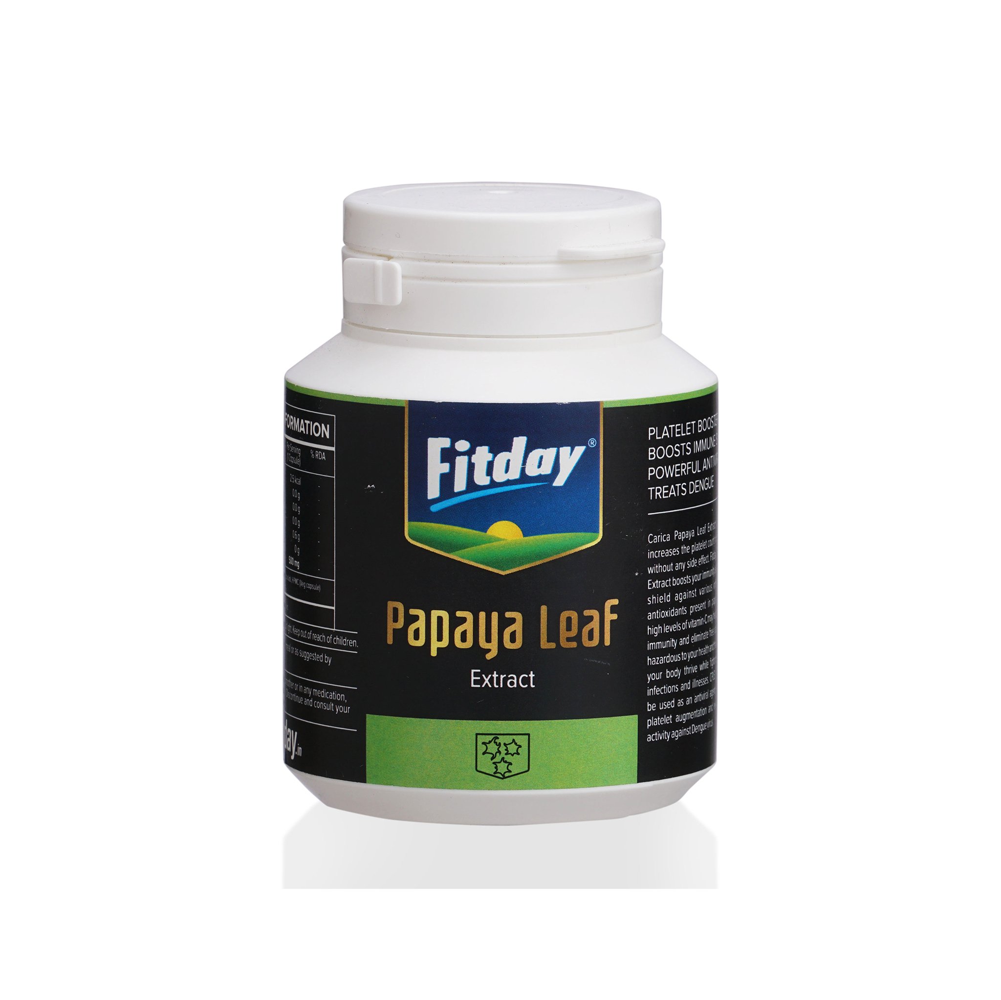  Fitday Papaya Leaf Extract 500mg  30 Capsules Buy 1 Get 1 Free