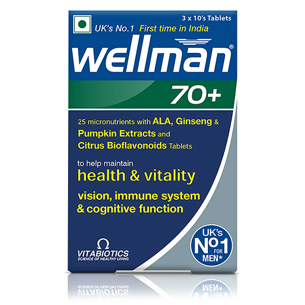 Wellman 70 Plus Health Supplement for Men 30 Tablets