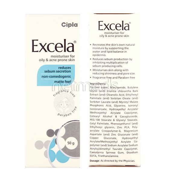 Excela moisturiser for oily & acne prone skin