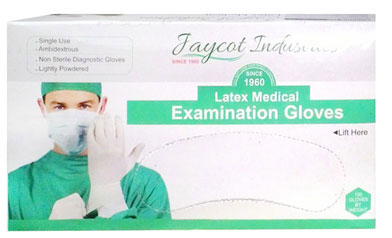 Examination Gloves Disposable Hand Gloves, White-100 Pieces ( M)