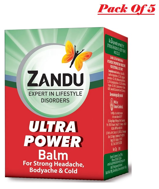 Zandu Ultra Power Balm 8ml Pack Of 5