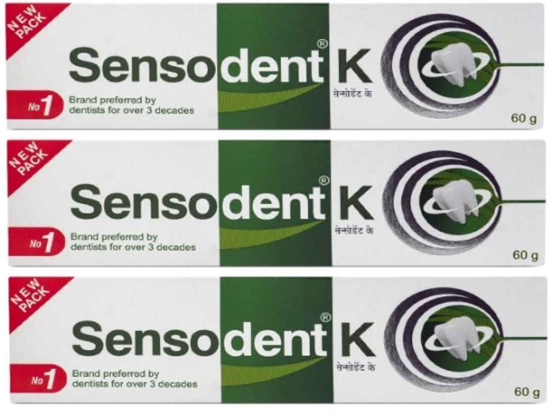 Sensodent-K Medicated Dental Cream 60gm Pack Of 3