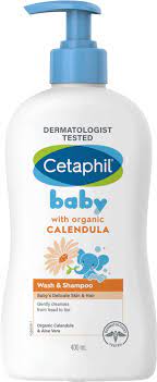 Cetaphil Baby  Wash And Shampoo With Organic Calendula  400ml