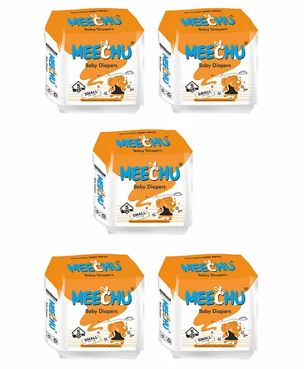 Meechu Taped Style Diapers Small - 25 Pieces