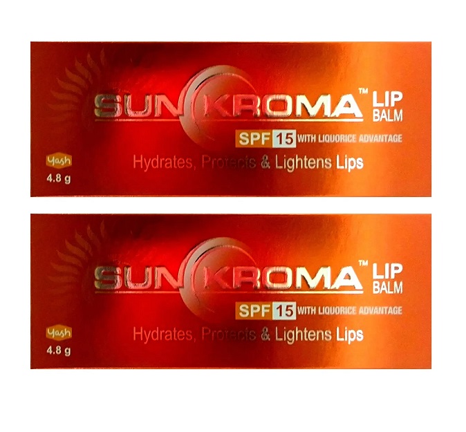 Sunkroma Lip Balm SPF 15, 4.8gm Pack Of 2