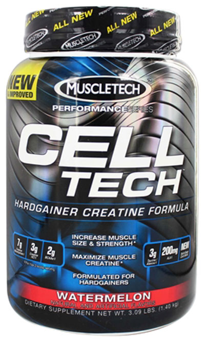 MuscleTech Performance Series Cell-Tech, water lemon, 3 lbs per 1.4kg