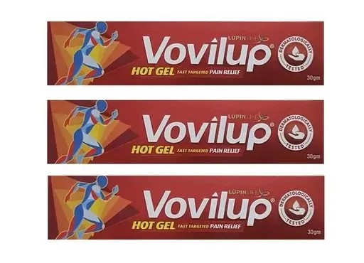 Lupin Vovilup Hot Gel for Joint and Muscular Pain, 30g(PackOf 3)