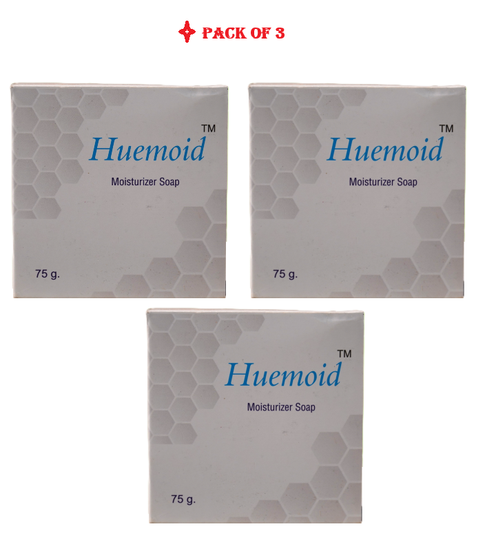 Huemoid moisturizer soap 75g pack of 3