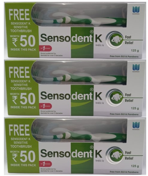 Sensodent K Medicated Dental Cream 120gm Pack Of 3