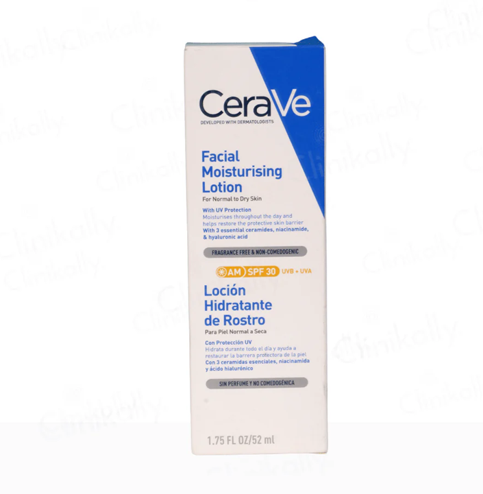 CeraVe AM Facial Moisturising Lotion for Normal to Dry Skin SPF 30 