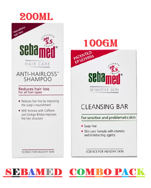 Sebamed AHL Shampoo 200ml With Cleansing Bar 100gm Combo 