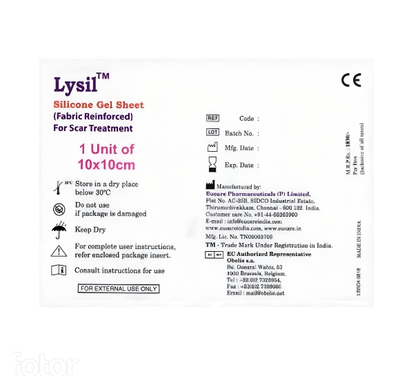 Lysil Silicone Gel Sheet 10x10cm
