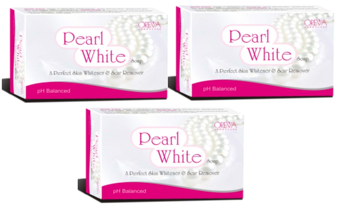 Pearl White Soap,75g,packof 3