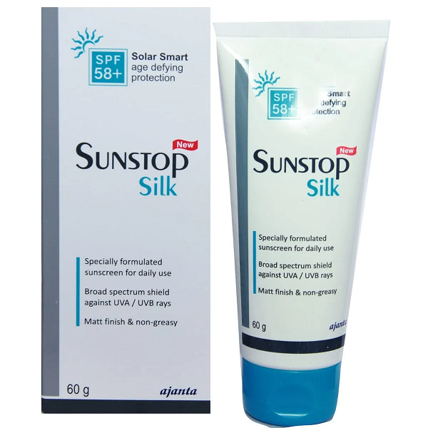 Sunstop Silk Spf 58,Plus Sunscreen Cream 60gm