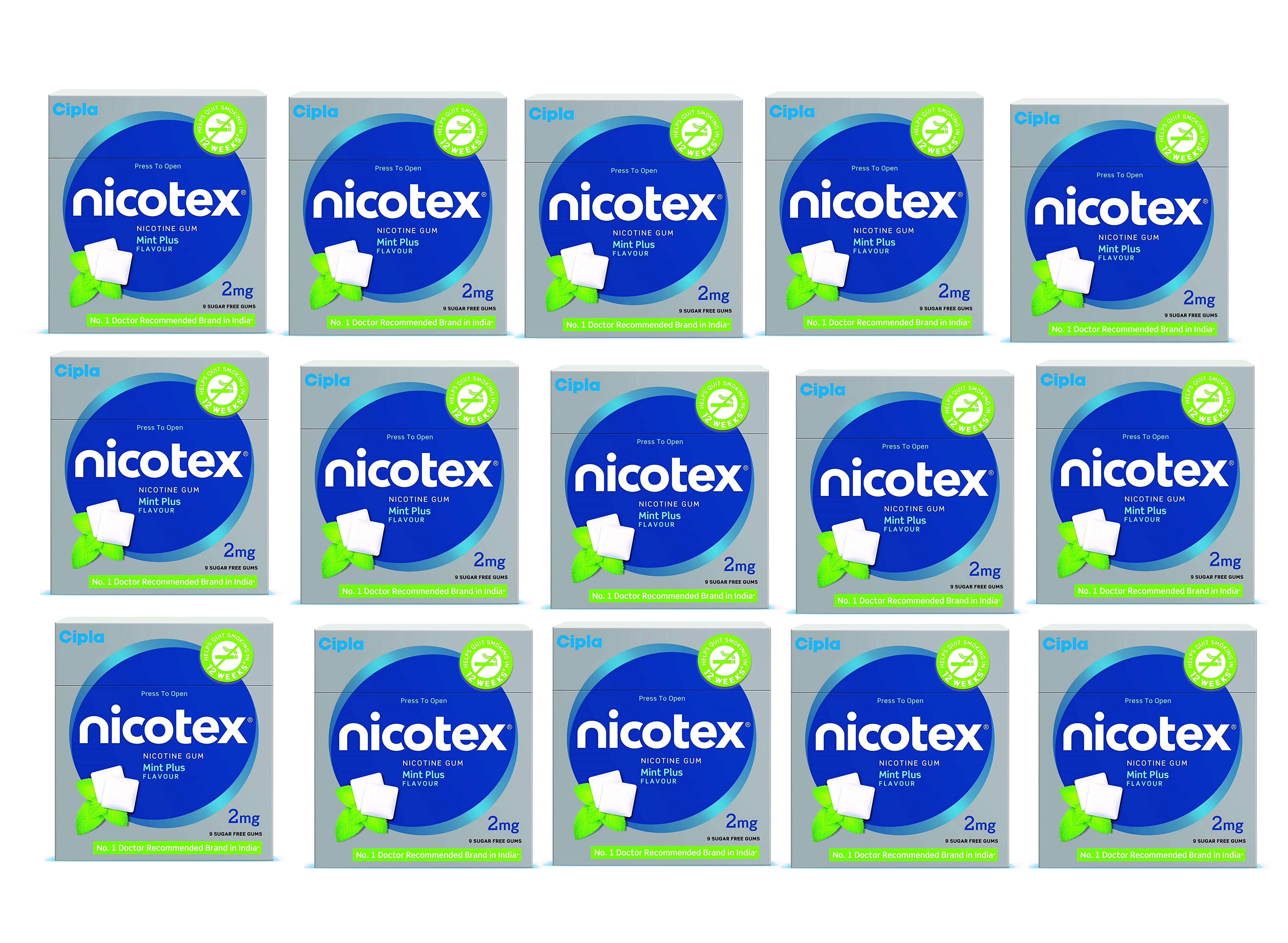 Nicotex 2mg mint plus Flavour 15 boxes
