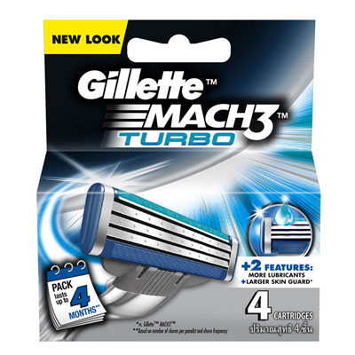 Gillette Mach 3 Turbo 4 Cartridges