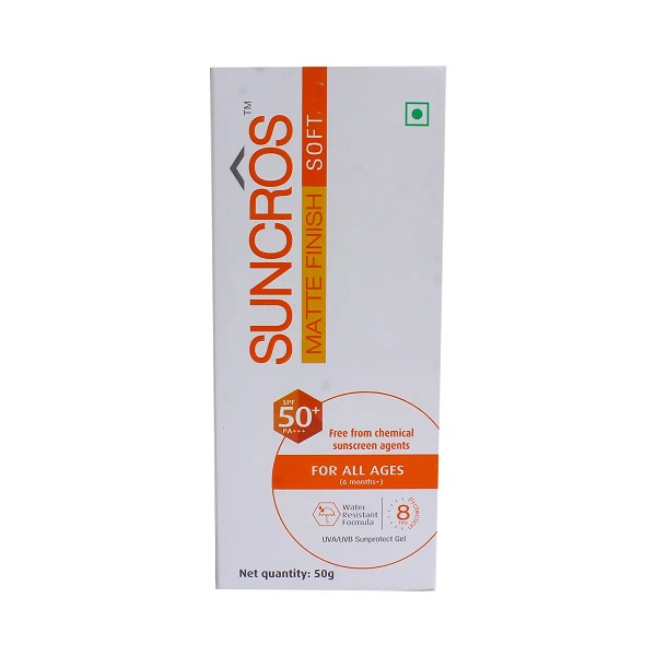 Suncros Matte Finish Soft SPF 50 Gel 50gm