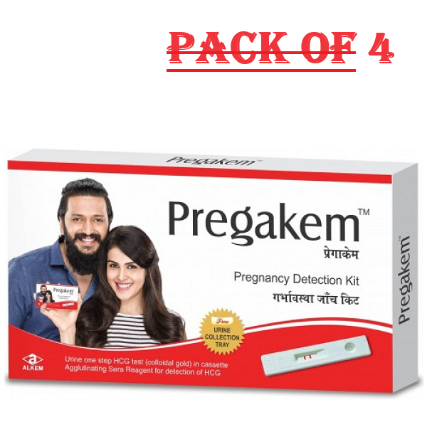 Pregakem Pregnancy Detection Test Kit Pack Of 4