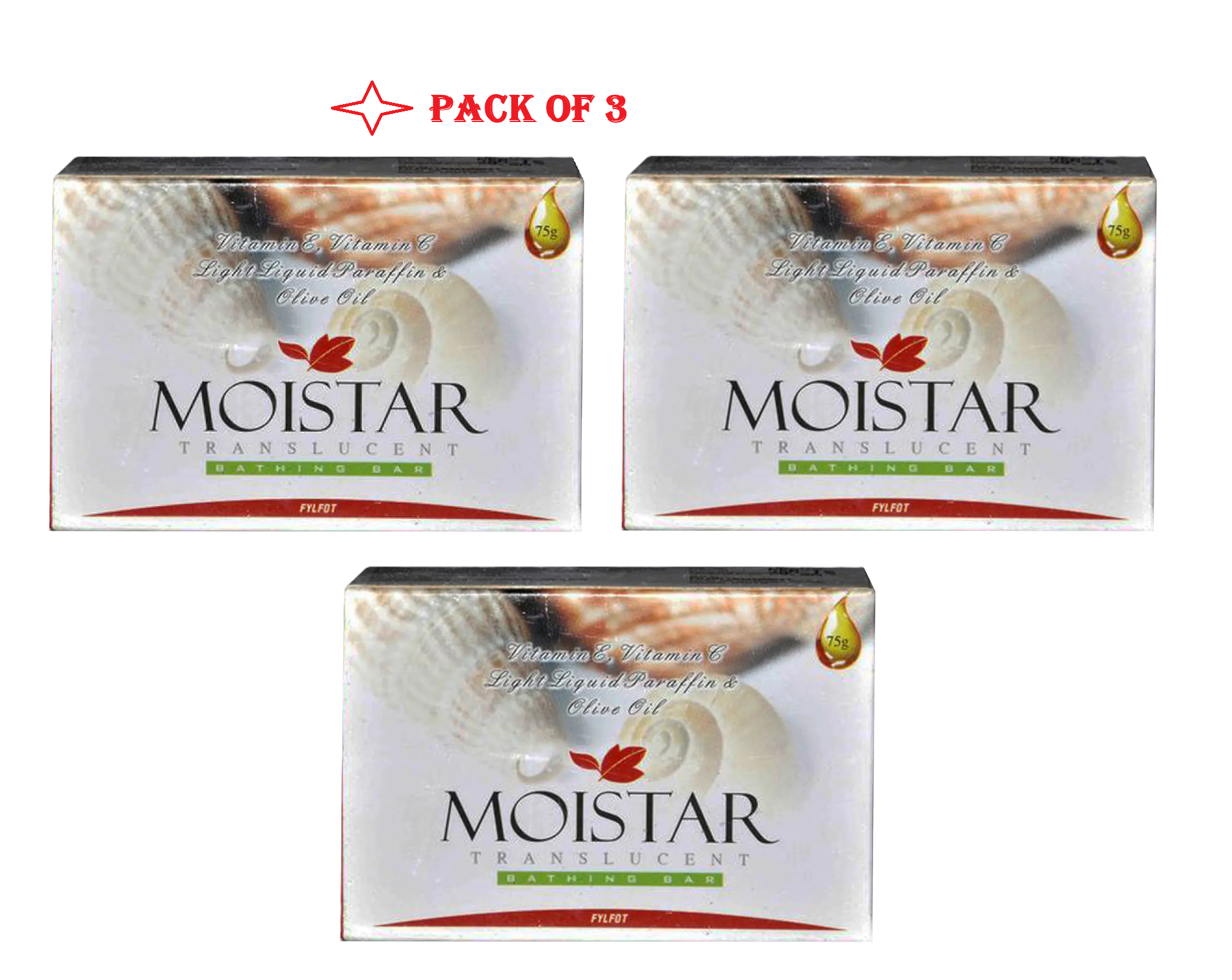 Moistar Moisturising Soap 100 gm pack of 3