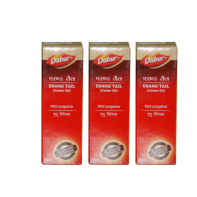 Dabur Erand Tail-Castor Oil  50 ml pack of 3 