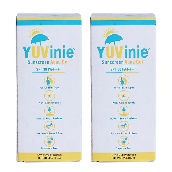 Yuvinie Sunscreen Aqua Gel 50gm Pack Of 2