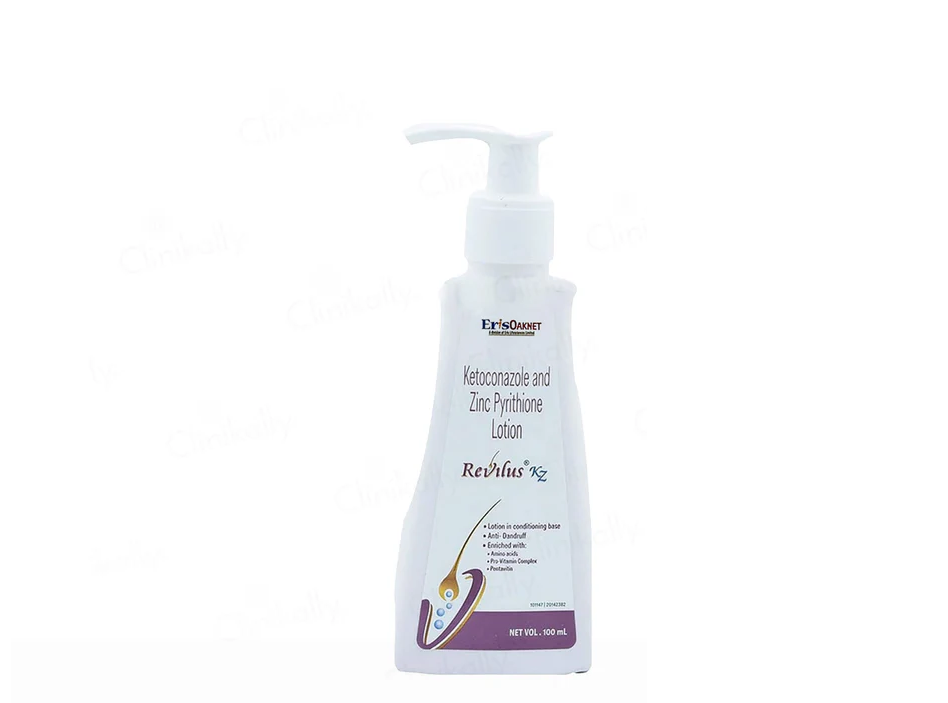 Revilus KZ - Bottle of 100ml Lotion with Ketoconazole and Zinc Pyrithione