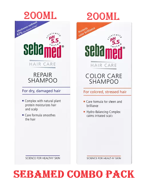 Sebamed Hair Repair Shampoo 200ml With Hair Repair Conditioner 200ml Combo