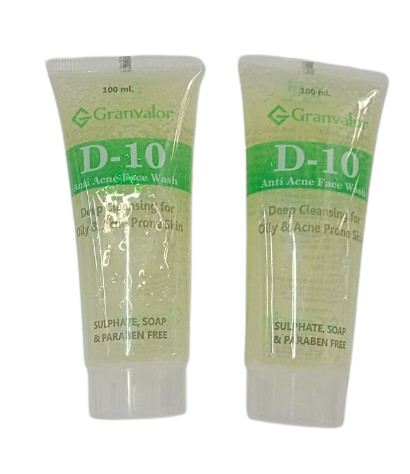 D-10 Anti Acne Face Wash 100ml Pack Of 2