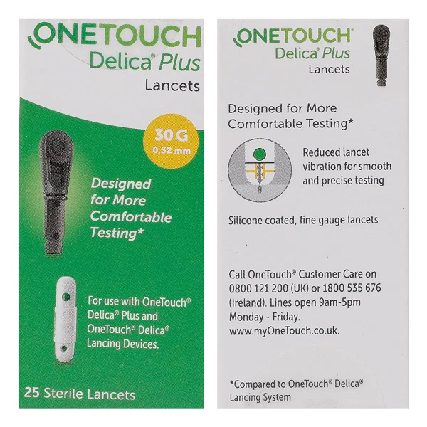 OneTouch Delica Plus Lancets 25 Count Pack Of 4
