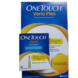 One Touch Verio Flex Glucometer Box Of 10 Test Strips Free