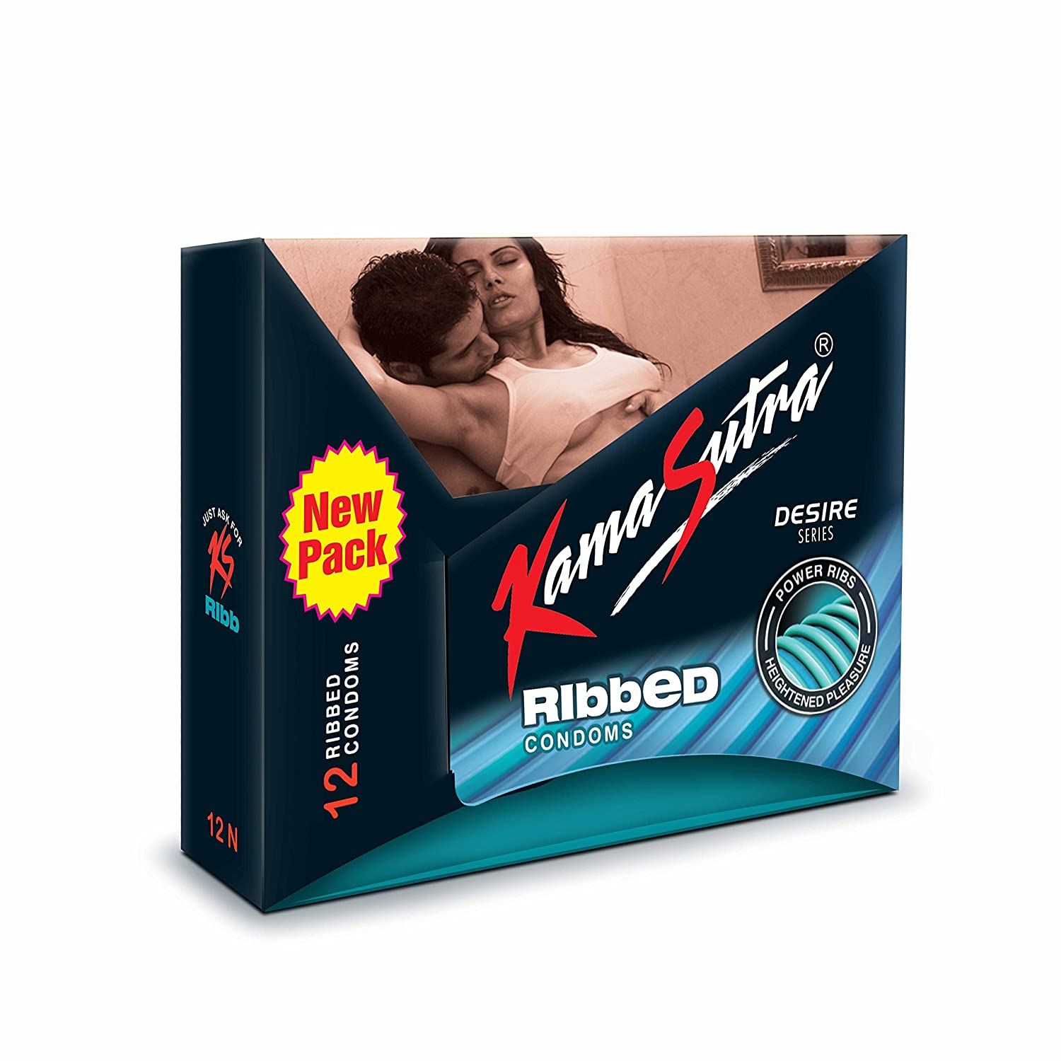 KAMASUTRA RIBBED CONDOMS 12`S (PACK OF 3)