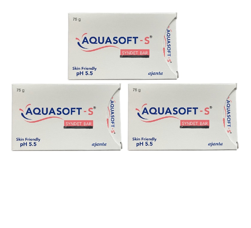 Aquasoft S Bar 75gm Pack Of 3