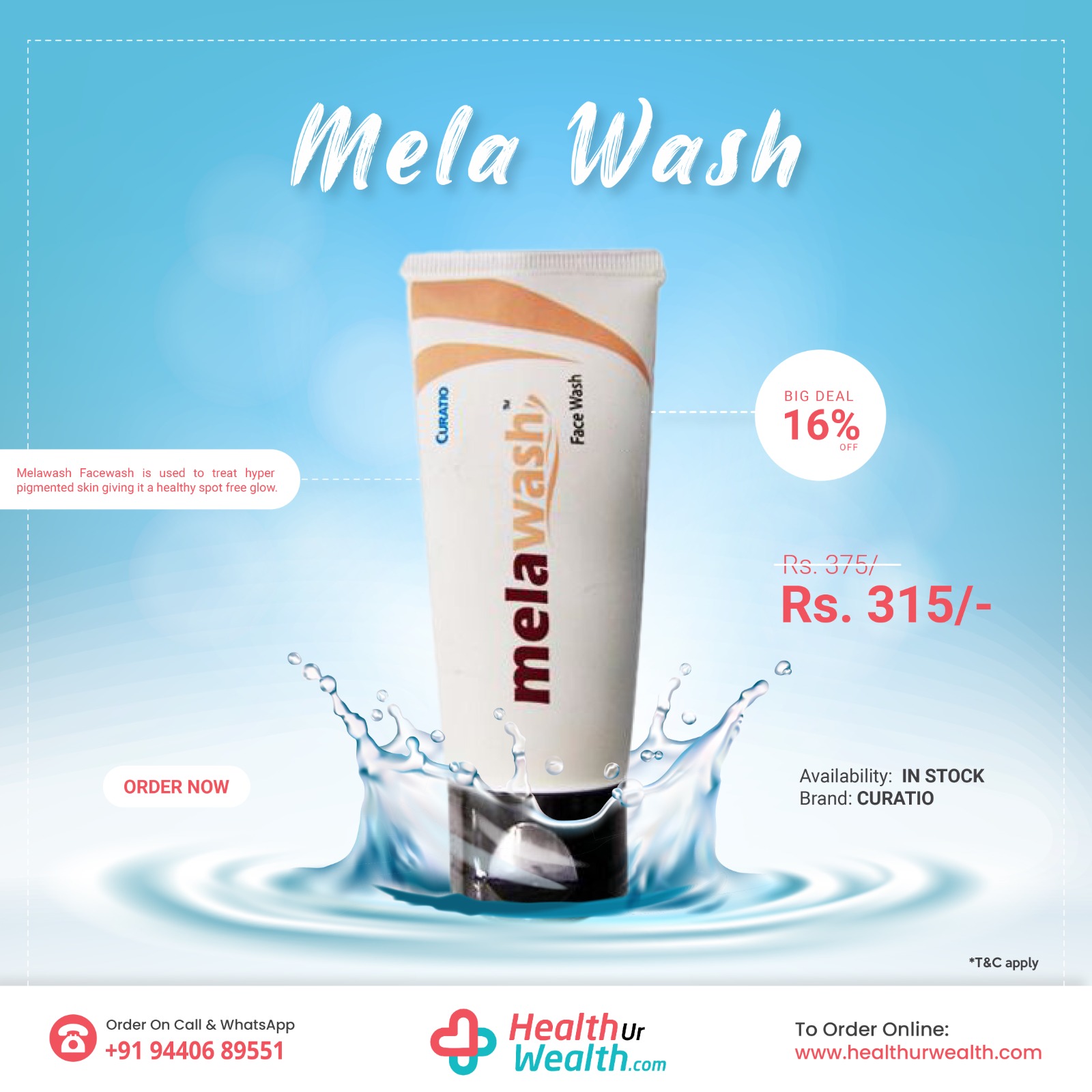 MELA WASH face wash  100 ML