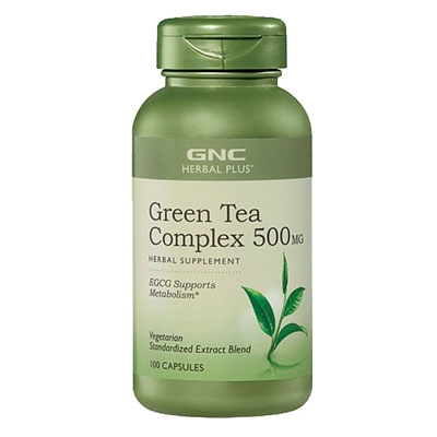 GNC Herbal Plus Green Tea Complex 500mg 100 Capsules