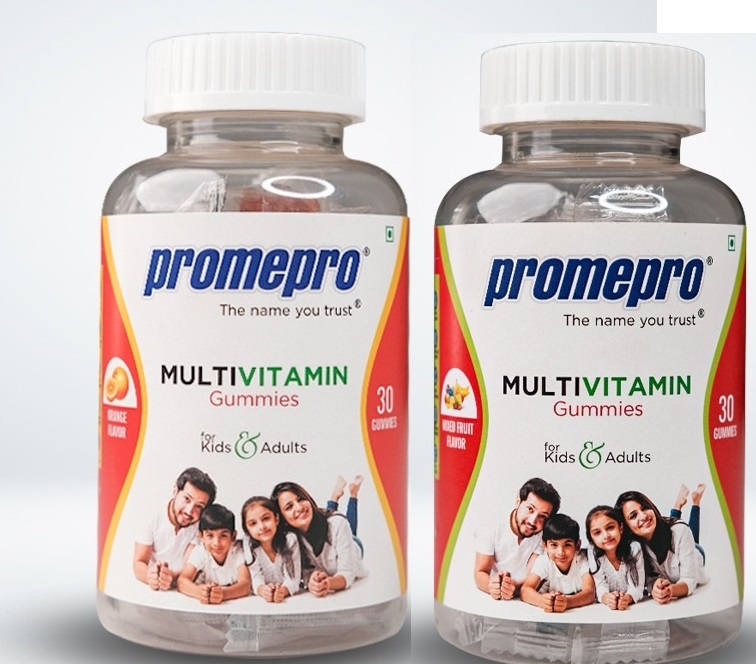 Promepro Multivitamin Gummies Orange And Mixed Fruit Flavour 30Gummies