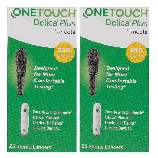 OneTouch Delica Plus Lancets 25 Count Pack Of 2