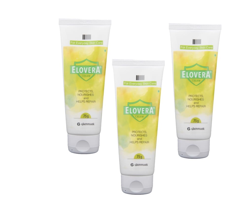 Elovera Vitamin E and Aloe Vera Cream (75 g) -Pack of 3