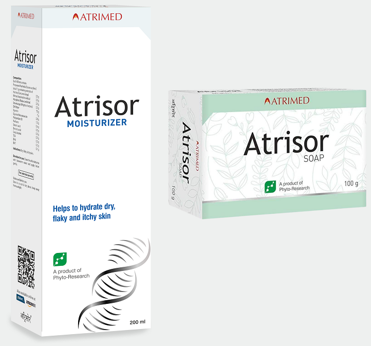 Atrimed Atrisor Moisturizer - 200ml With Atrisor Soap - 100gm Combo