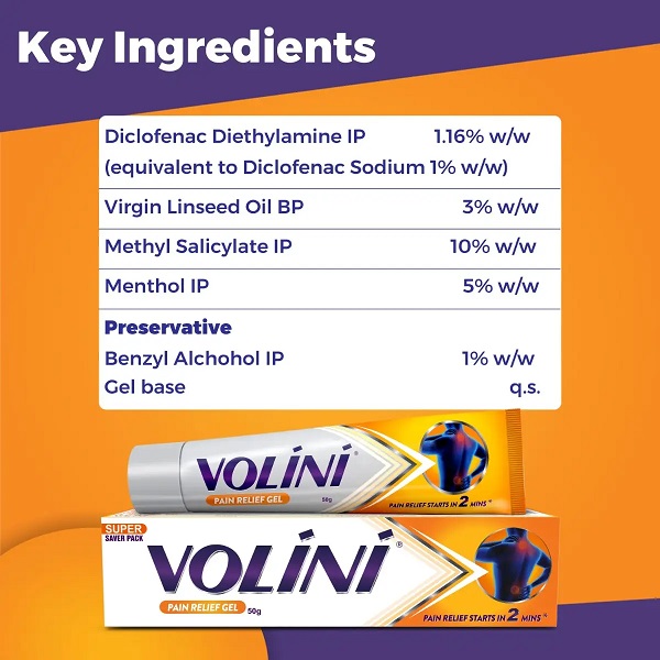 Volini Pain Relief Gel 50gm