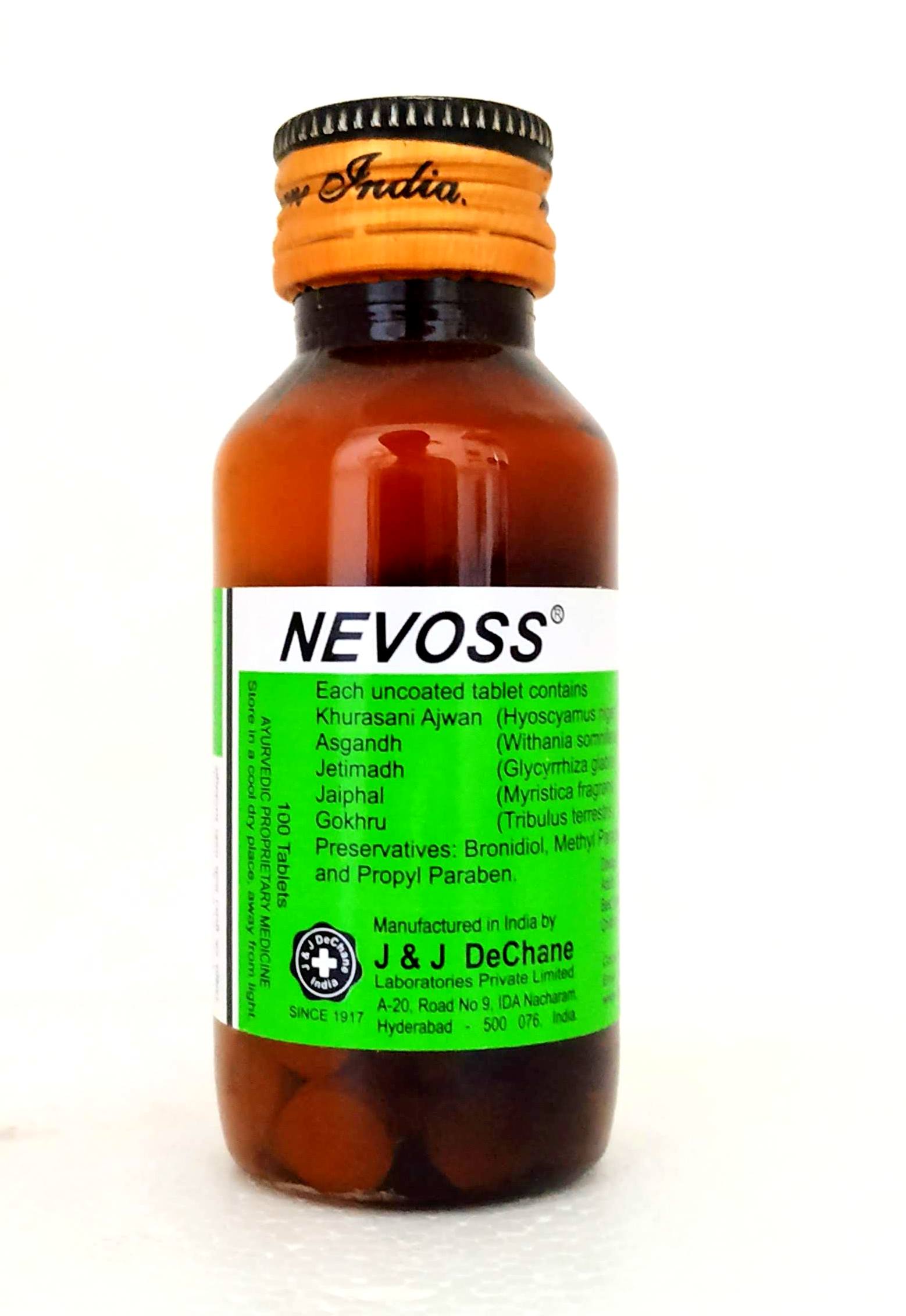 Nevoss 100 Tabs – Battles Nervousness And Anxiety