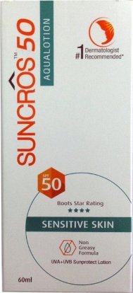 Suncros 50 Aqualotion Spf50 For Sensitive Skin  60Ml