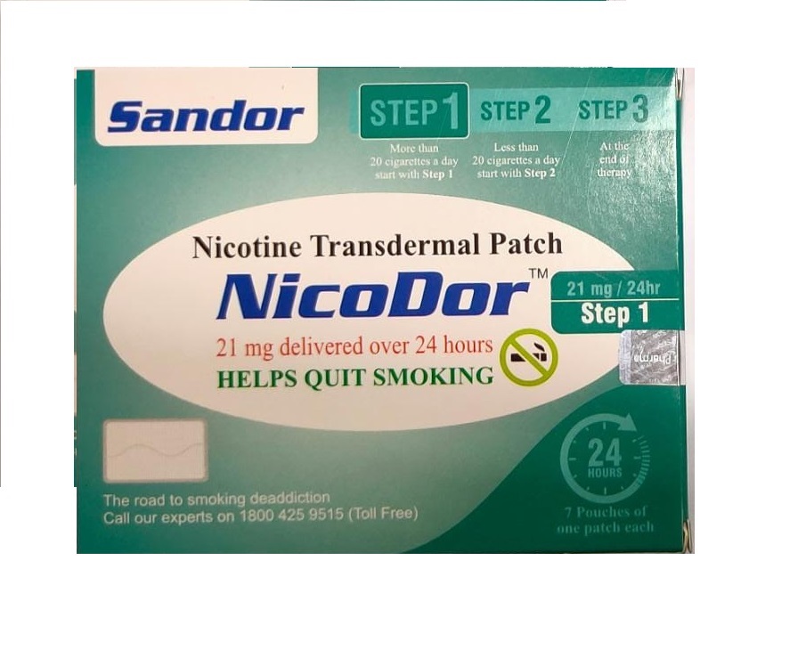 Nicodor Nicotine Transdermal Patch STEP 1