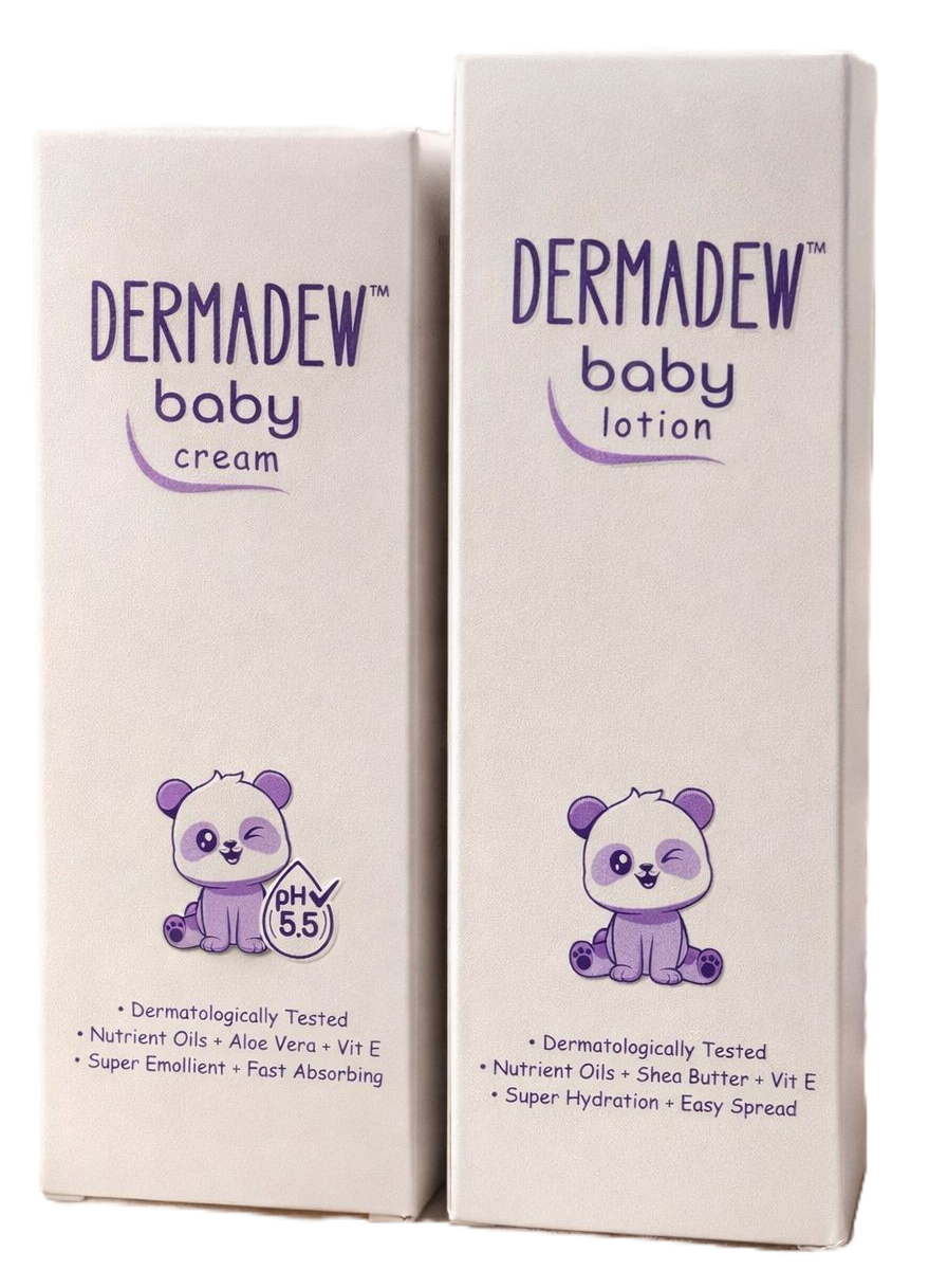 Dermadew Baby Cream - 80gm With Baby Lotion - 100ml Combo