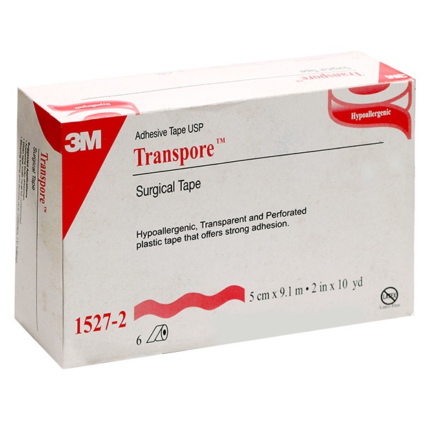 3M Transpore Surgical Tape  5 cm * 9.1m 2 in  10 yd 9.1 m 1 in x 10 yd 1527- 2