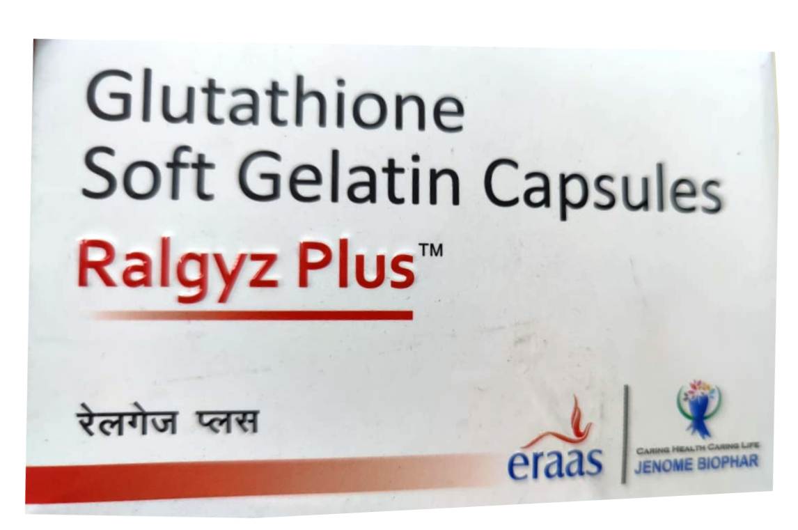 Ralgyz Plus Glutathione Soft Gelatin Cap's 250MG pack of 30 cap's 