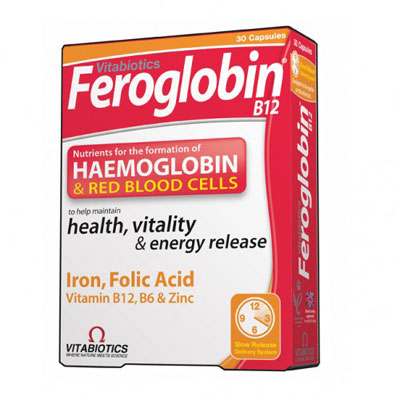 Feroglobin B12 30 capsules PACK OF 2