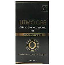 LITMOCEE CHARCOAL FACE MASK WITH 24 CARAT GOLD