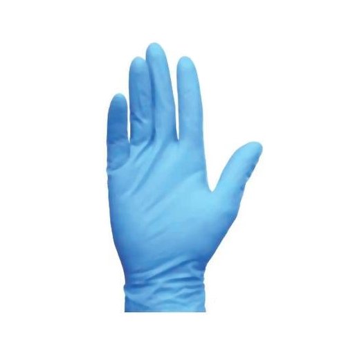 DISPOSABLE MEDICAL LATEX EXAMINATION GLOVES BY HEALTH UR WEALTH  Blue (S)
